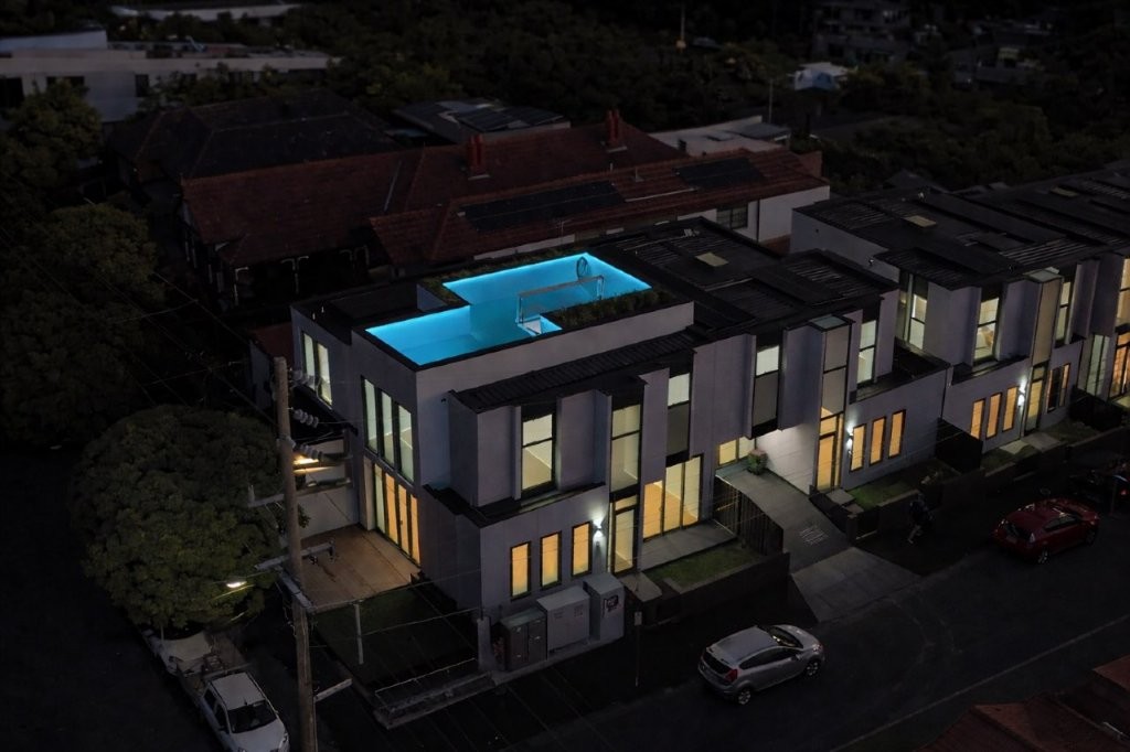 Barkly Street project at dusk
